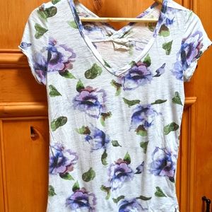 Anthropologie Floral Tee Size XS